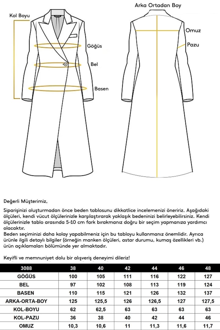Ceket Yaka Yakası ve Kolları Çıkabilen Kürklü Uzun Kaban KAHVE 3088