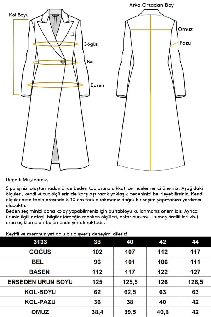 Çıkabilir Kürklü Belden Bağlamalı Büyük Beden Uzun Kaşmir Kaban K. KAHVE 3133-BTK