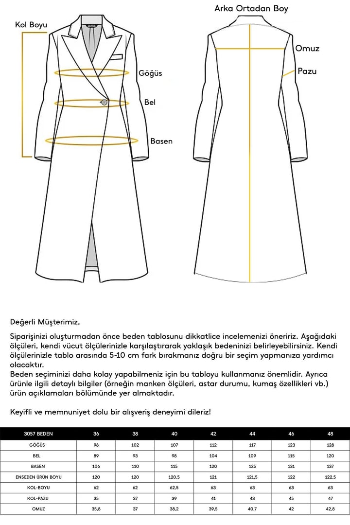 Çıt Çıt Kapamalı Belden Bağlamalı Exclusive Kaban A.GRİ 3057