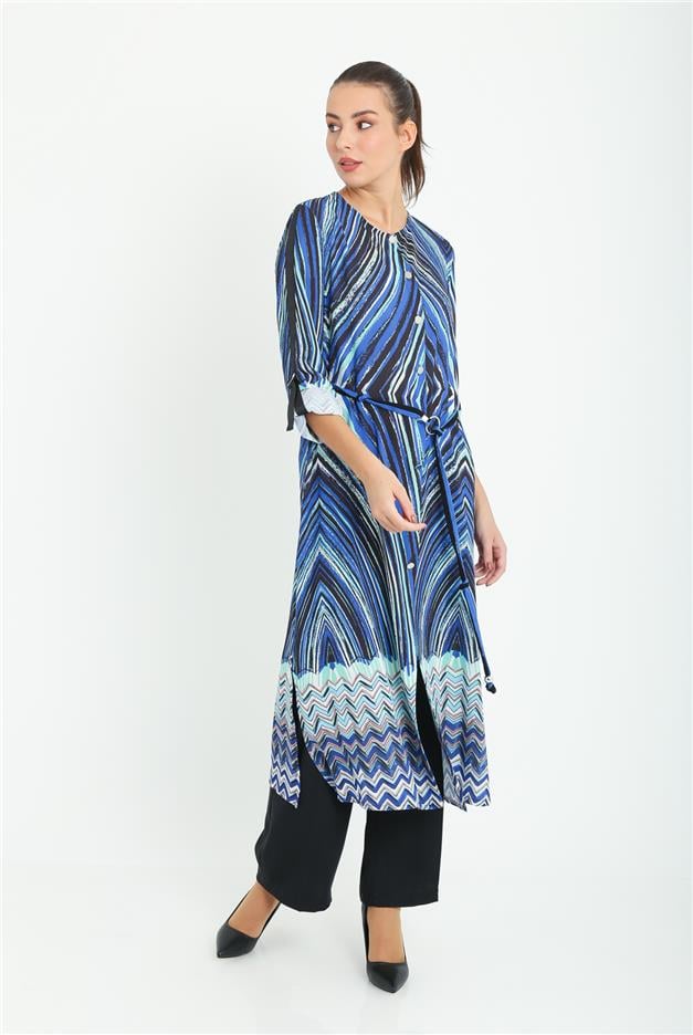 Desenli Uzun Tunik SAKS 9806
