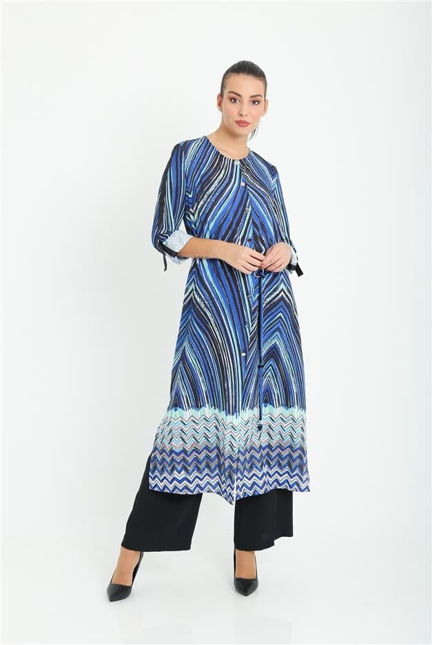 Desenli Uzun Tunik SAKS 9806