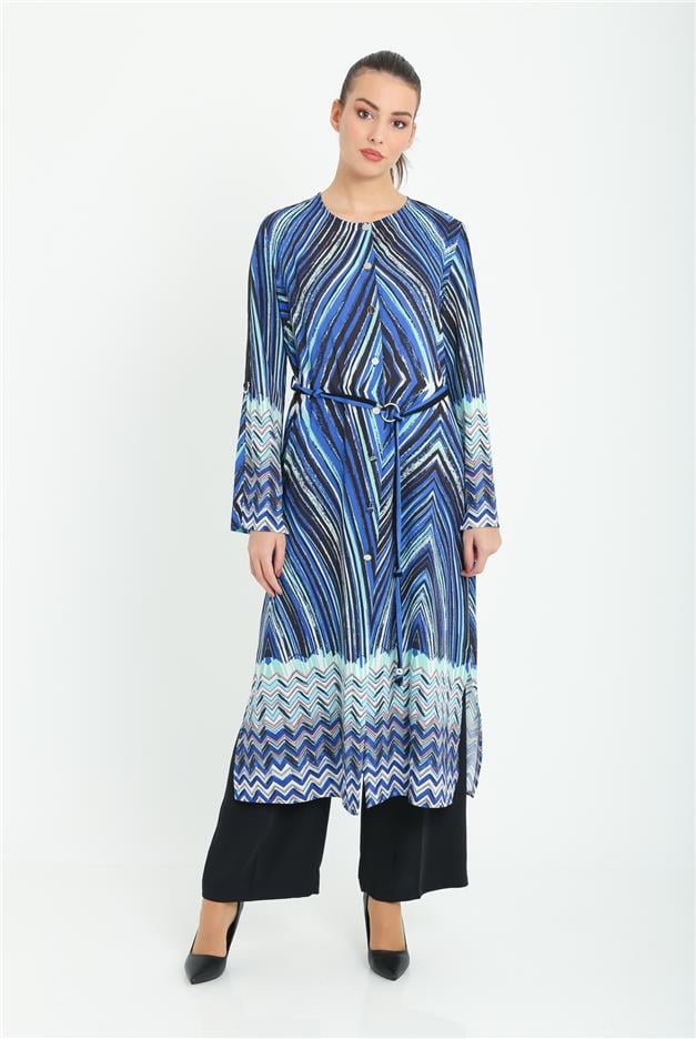 Desenli Uzun Tunik SAKS 9806