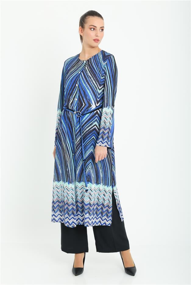 Desenli Uzun Tunik SAKS 9806