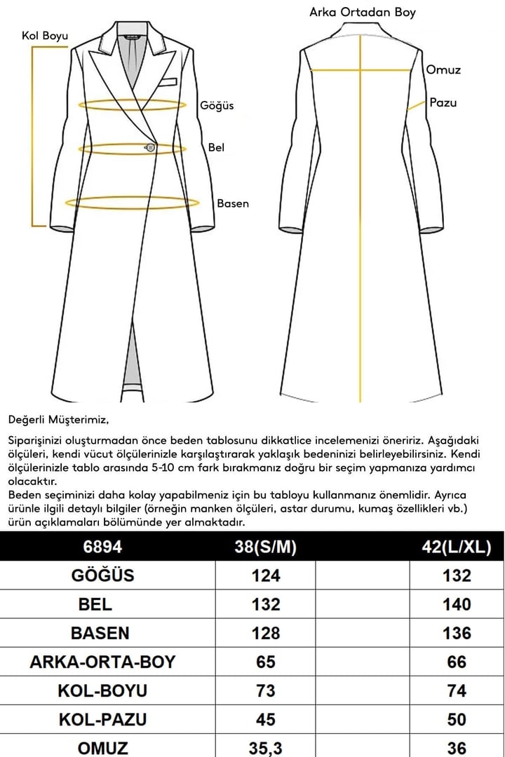 Dik Yaka Geniş Kol Su İtici Özellikli Kısa Trençkot TAŞ 6894