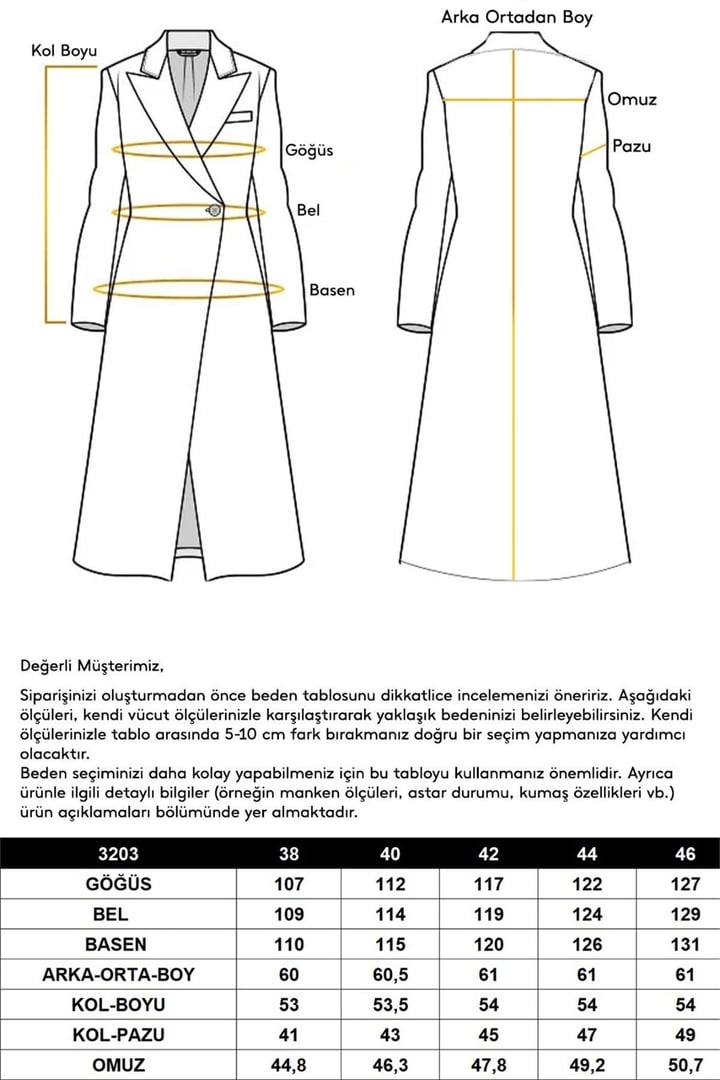 Dik Yaka Oversize Kısa Kaban SİYAH 3203