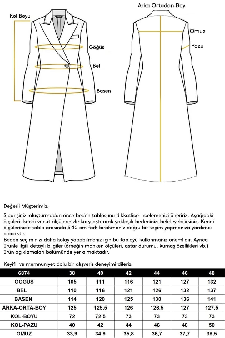 Dik Yaka Oversize Su İtici Özellikli Trençkot TAŞ 6874