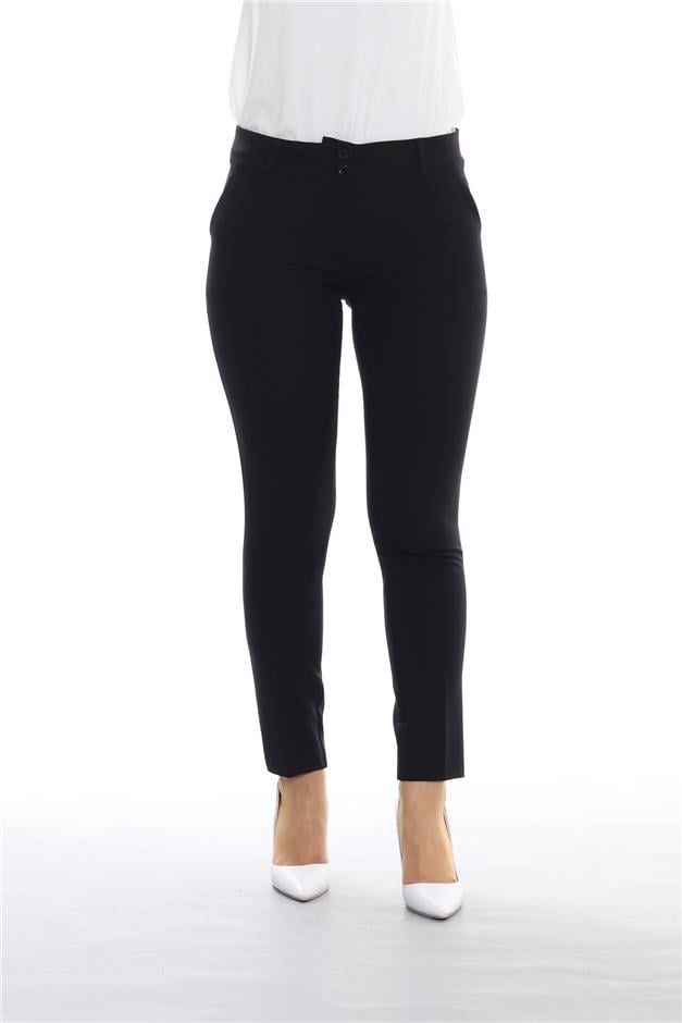Fleto Cepli Pantolon SİYAH 7553