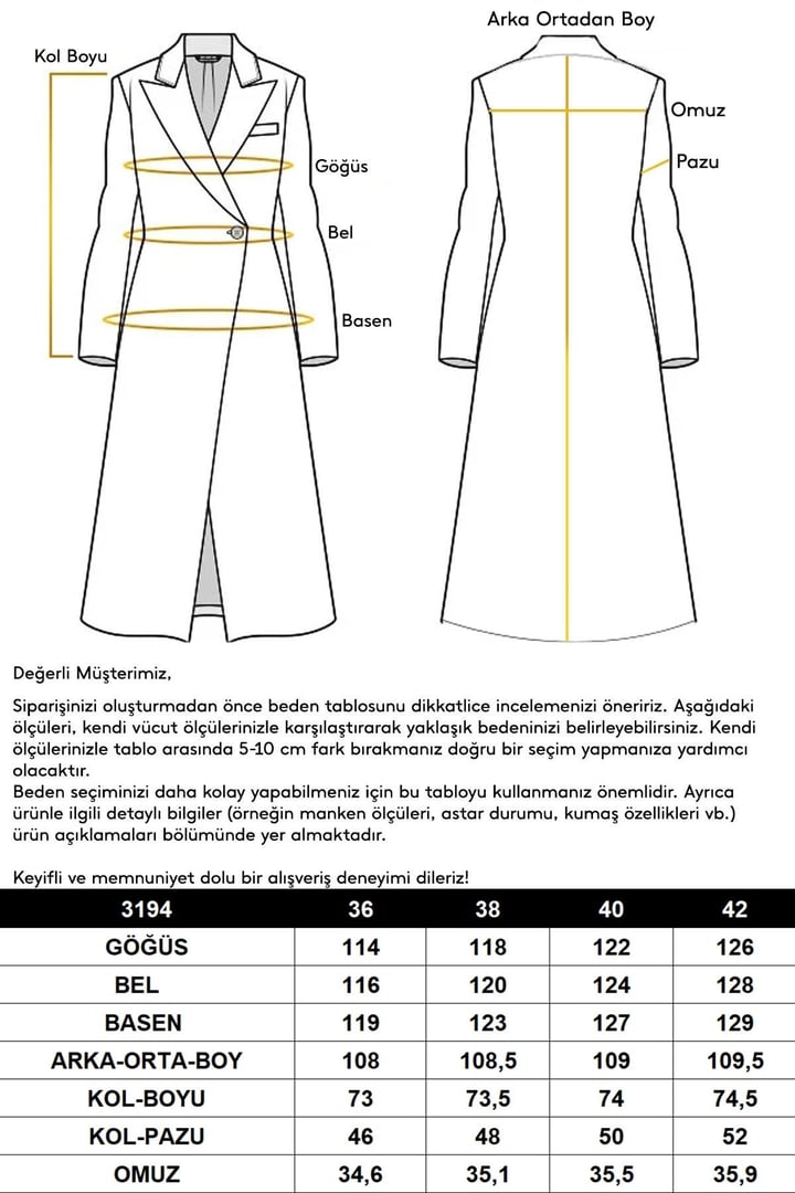 Gömlek Yaka Oversize Ara Boy Kaban KOYU GRİ 3194