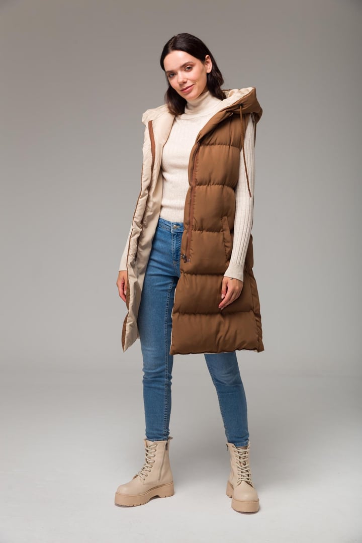 Kapüşonlu Çift Taraflı Şişme Yelek TABA-TAŞ 8191