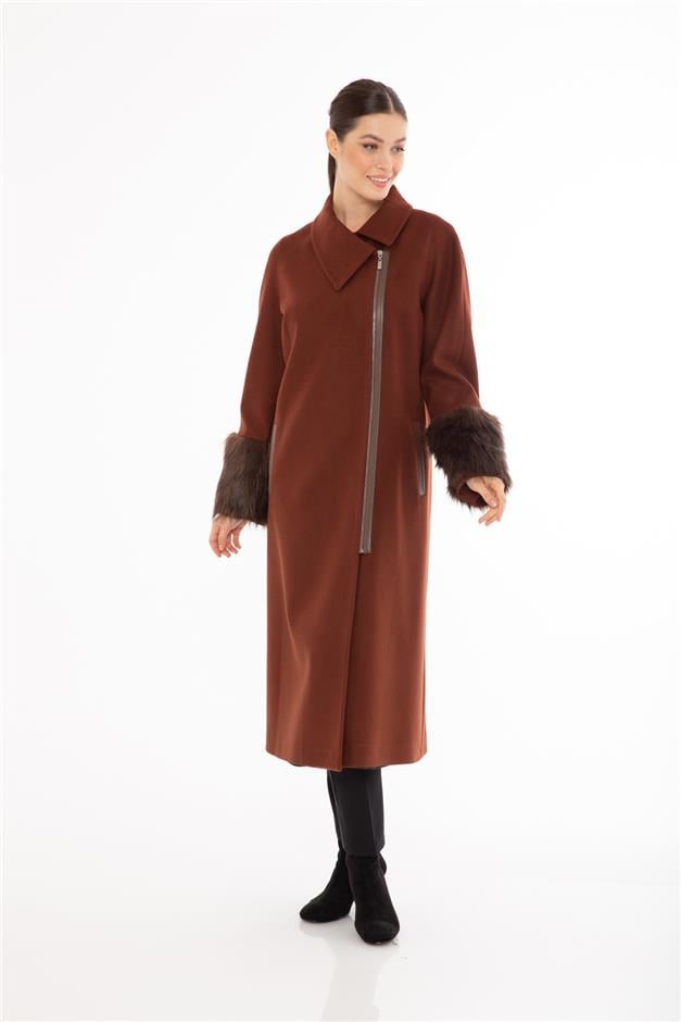 KOLU KÜRKLÜ REGLAN  KEÇE KAP TARÇIN 5985