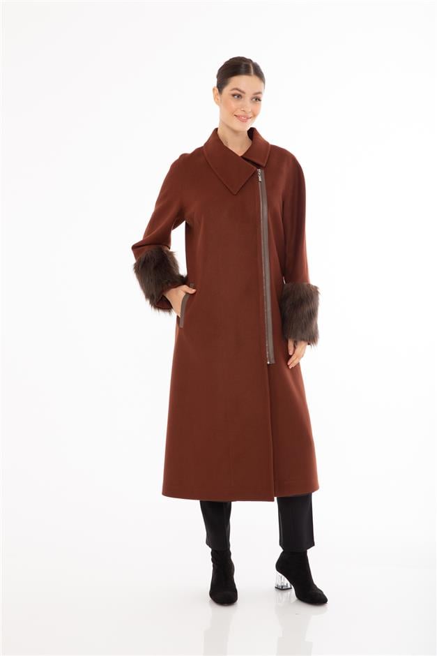 KOLU KÜRKLÜ REGLAN  KEÇE KAP TARÇIN 5985
