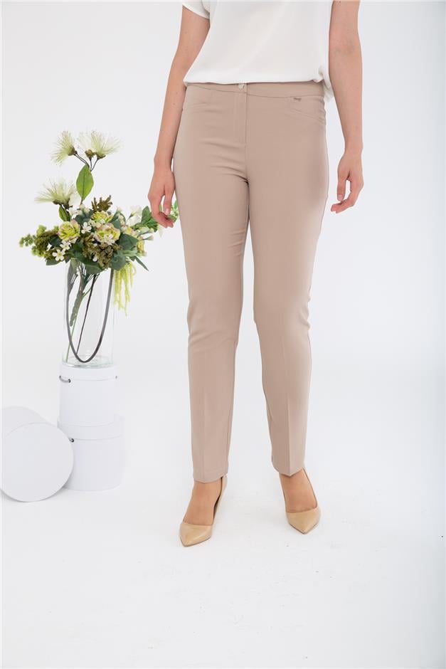 Logolu Basic Pantolon VİZON 7546-Y
