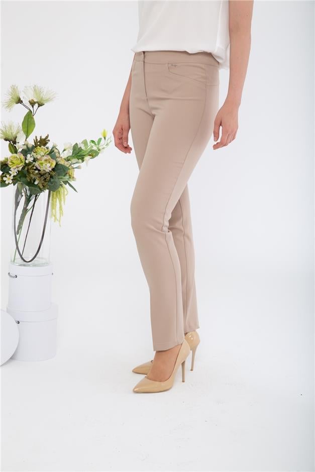 Logolu Basic Pantolon VİZON 7546-Y