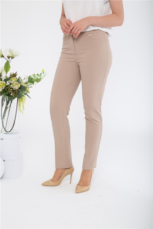 Logolu Basic Pantolon VİZON 7546-Y