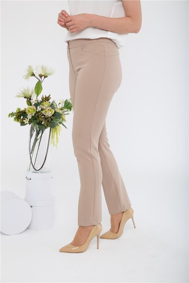 Logolu Basic Pantolon VİZON 7546-Y