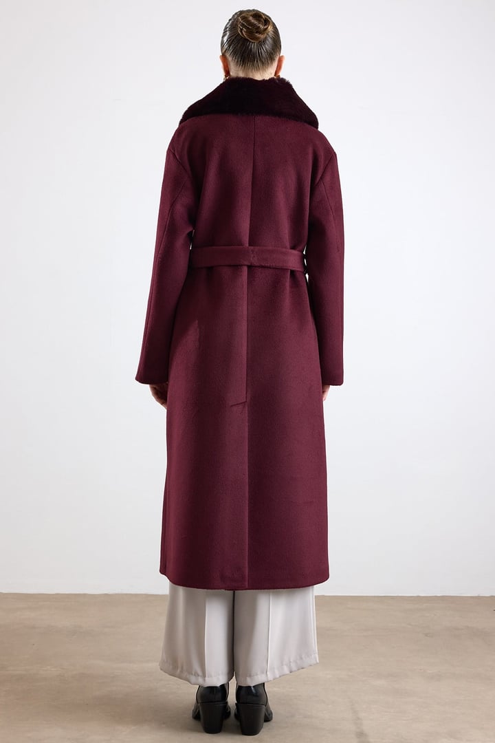 Oversize Çıkabilen Kürklü Düşük Kol  Kaban MÜRDÜM 3178