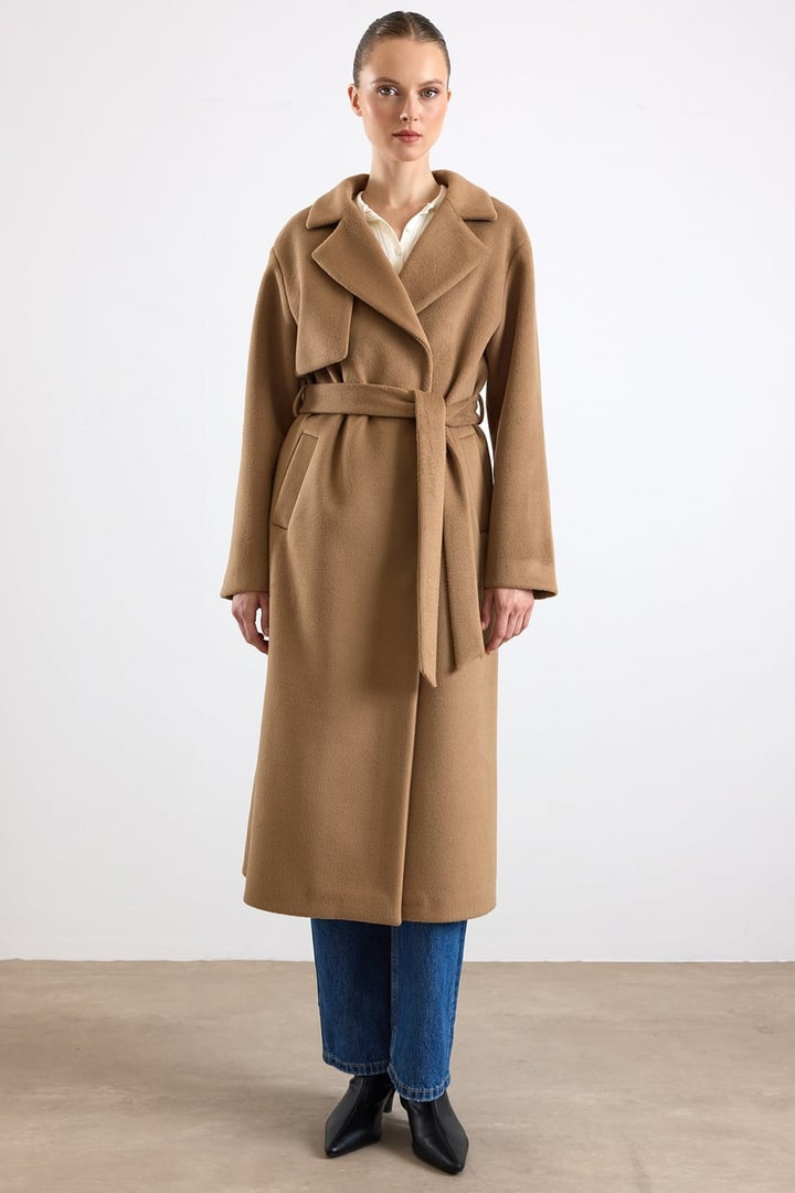 Oversize Çıkabilen Kürklü Düşük Kol  Kaban K. KAMEL 3178