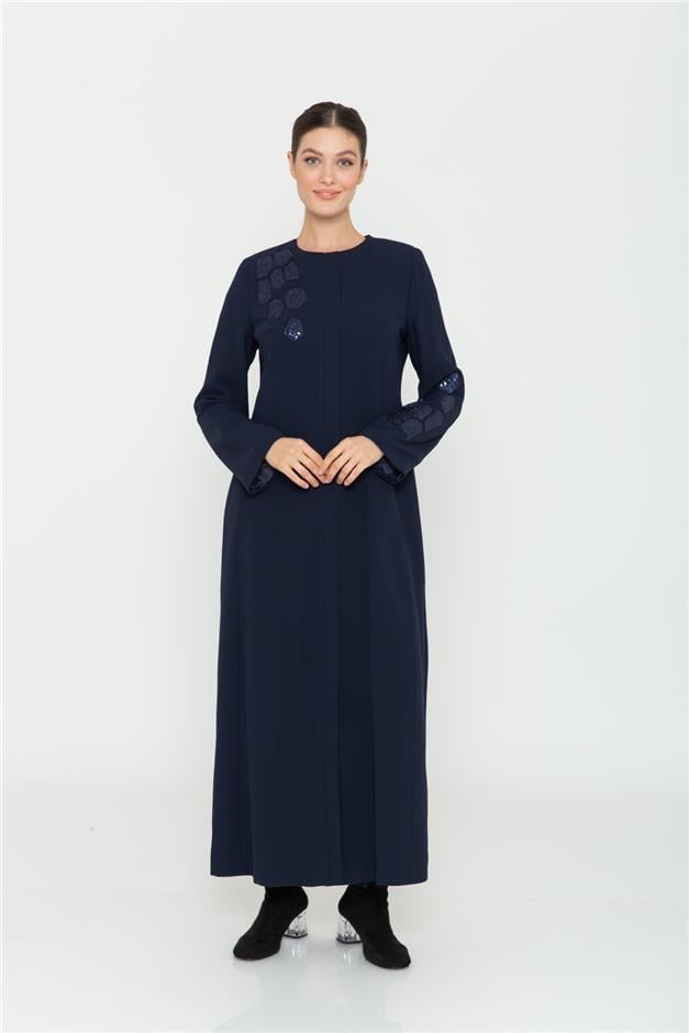 PAYET İŞLEMELİ FERACE LACİVERT 5970