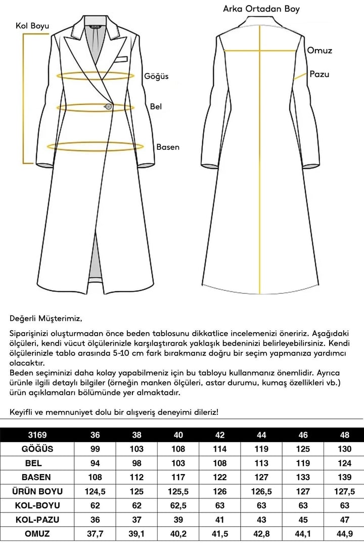 Pelerin Detaylı Kruvaze Ekose Uzun Kaban SİYAH 3169