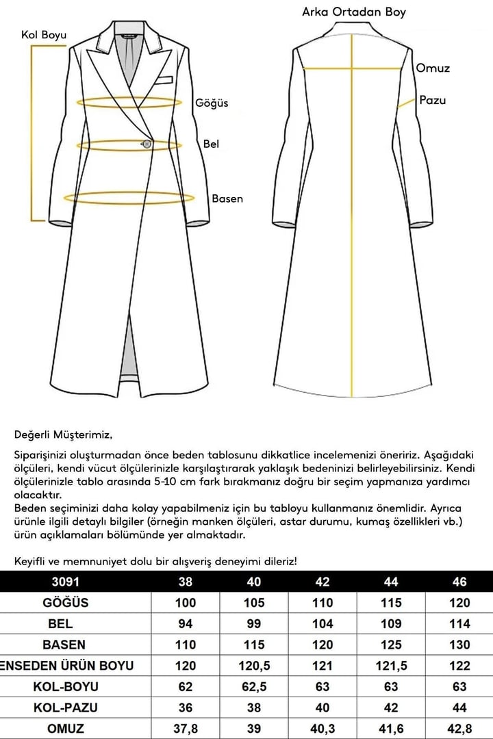 Pelerin Detaylı Kruvaze Kaban BEJ 3091
