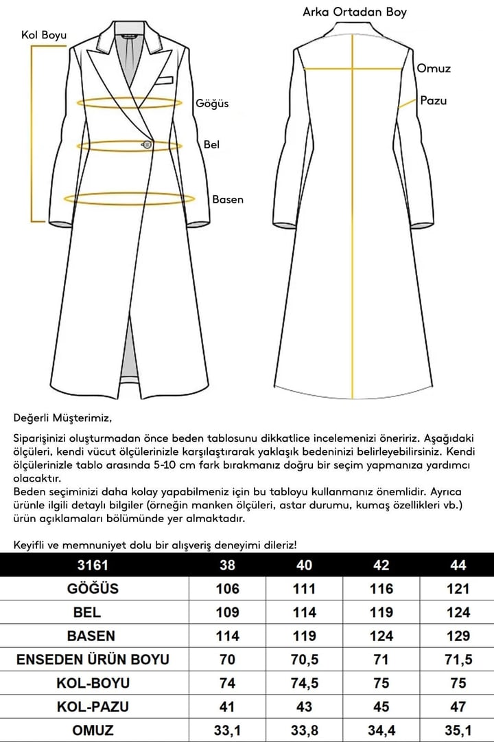 Pelerin ve Kol Patı Detaylı Kruvaze Kısa Kaban SİYAH 3161