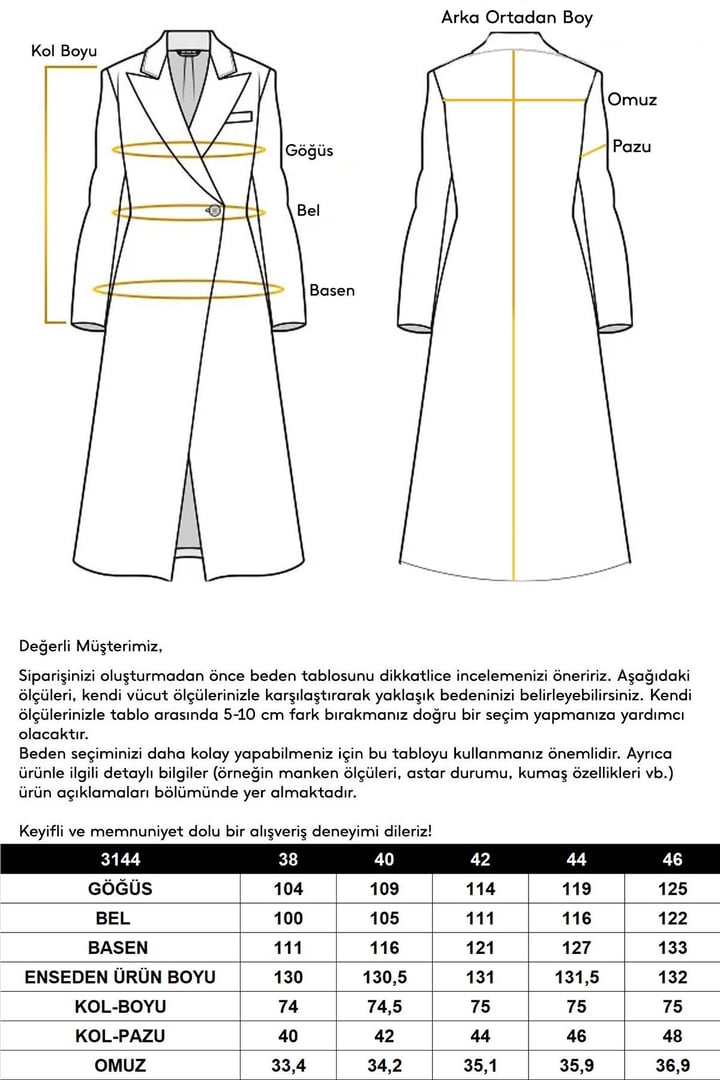 Reglan Kol Pelerin Detaylı Uzun Moher Kaban KUM 3144