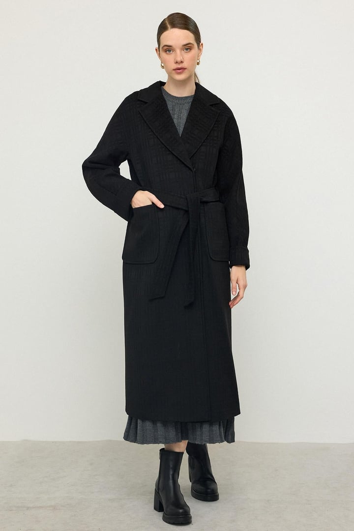 Torba Cepli Kendinden Desenli Oversize Limited Edition Kaban SİYAH 3140