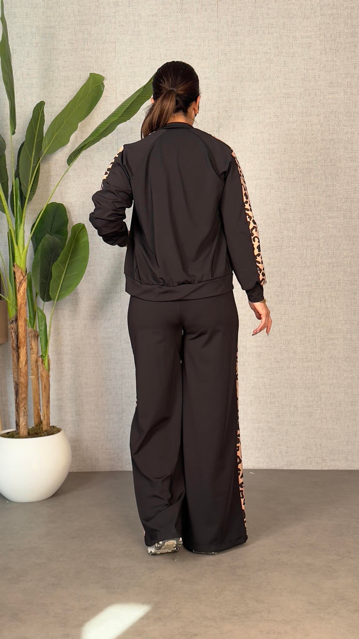 Bety Leopar Desenli Üçlü Takım