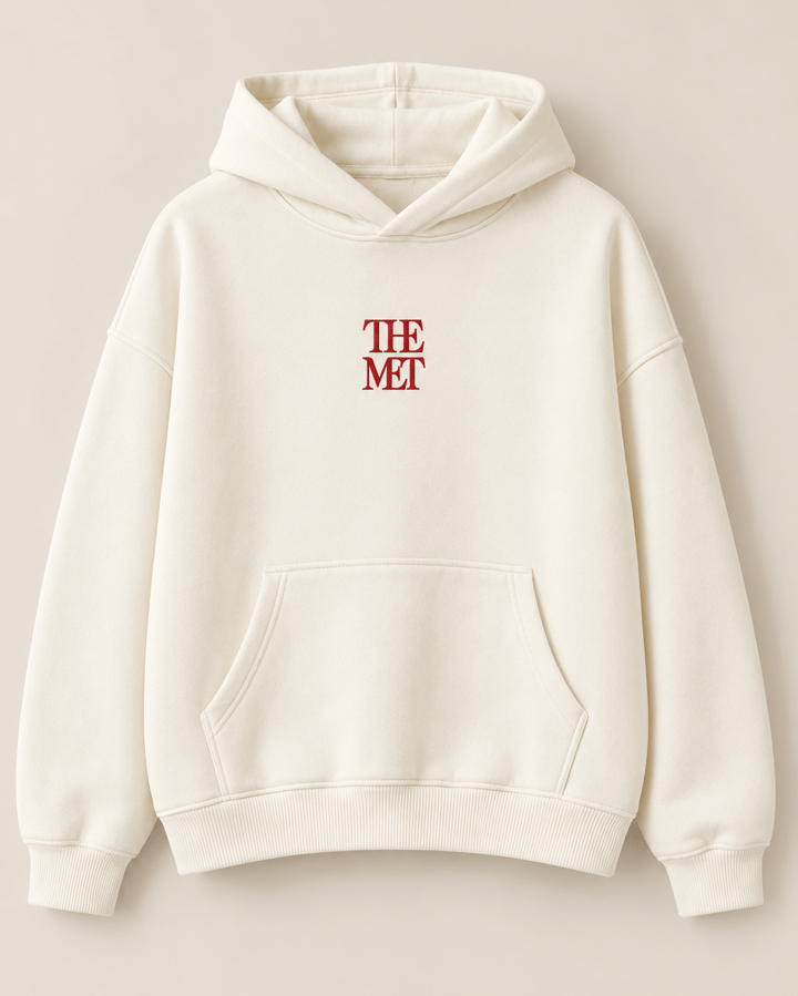 Boem Ekru Baskılı Kapüşonlu Sweatshirt