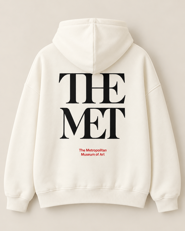 Boem Ekru Baskılı Kapüşonlu Sweatshirt
