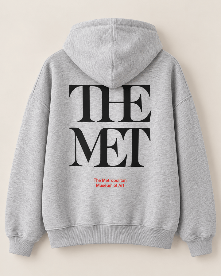 Boem Gri Baskılı Kapüşonlu Sweatshirt
