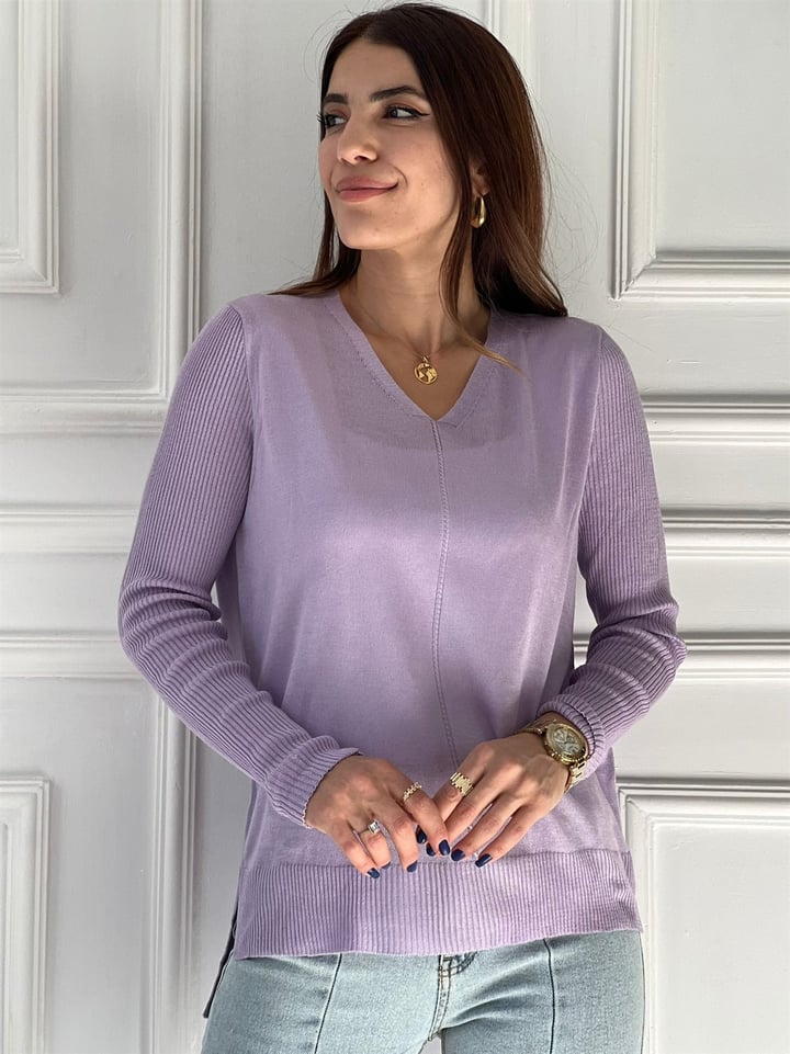 CALOGERA LİLA MERSERİZE TRİKO KAZAK