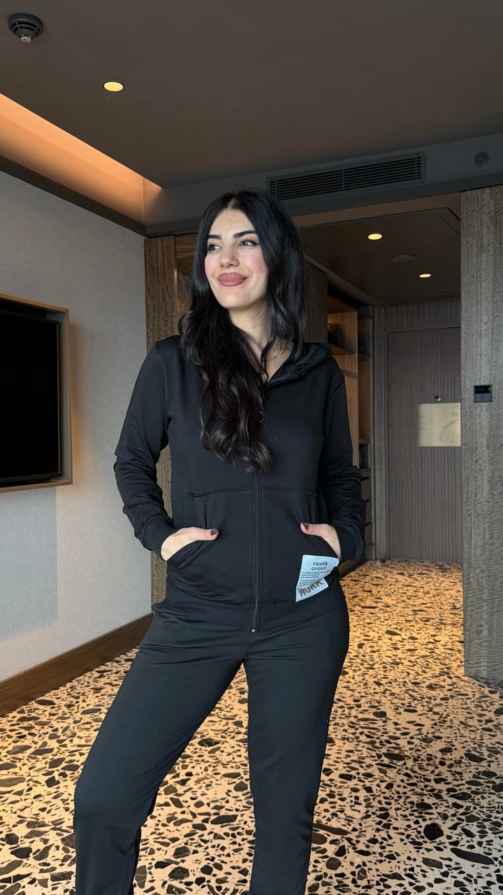 Cary Siyah Fermuarlı Kapüşonlu Sweatshirt