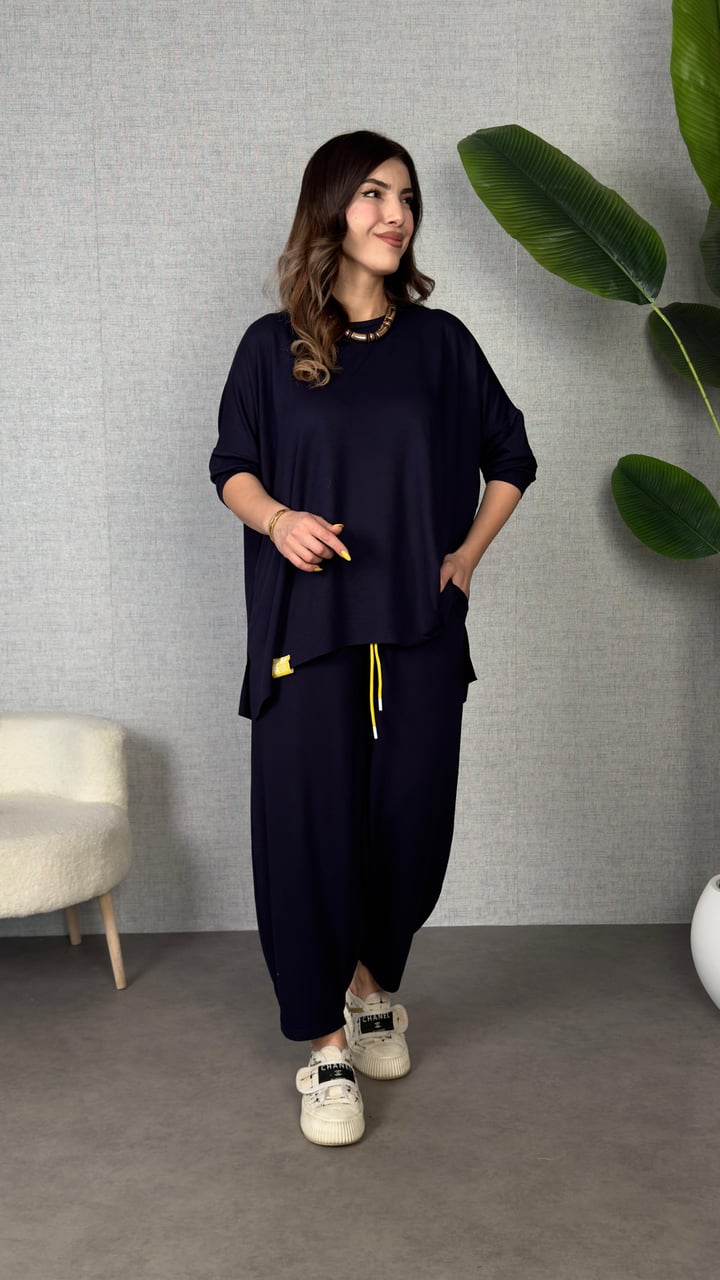 Castel Lacivert Oversize  İkili Takım