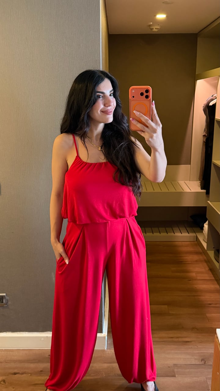 Ceus Kırmızı Askılı Model Pike İkili Takım