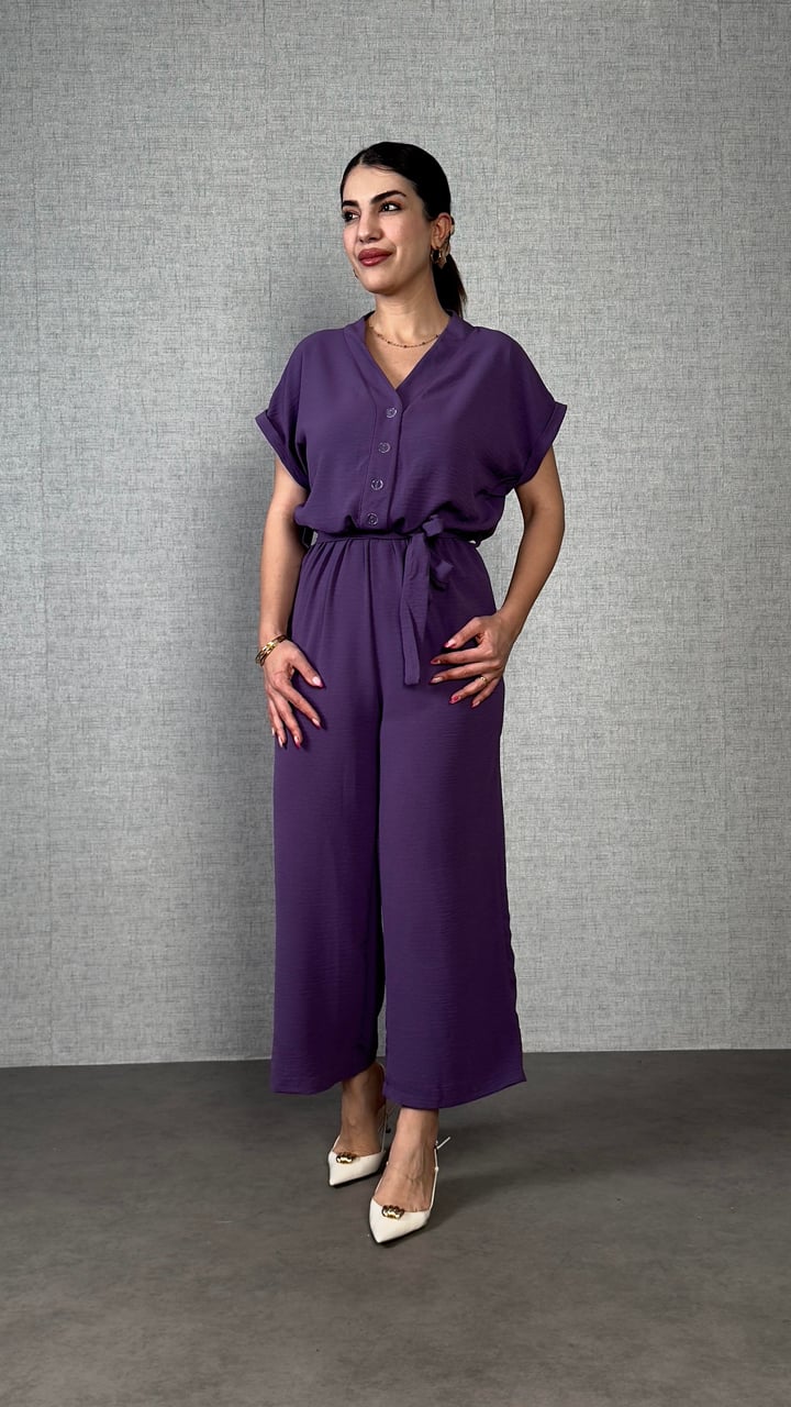 Danilo Mor Düğmeli Kuşaklı Tulum