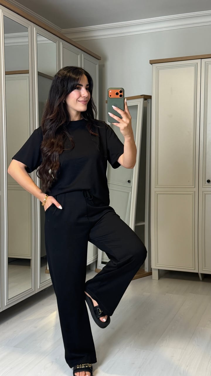 Fonda Siyah Oys Basic İkili Takım
