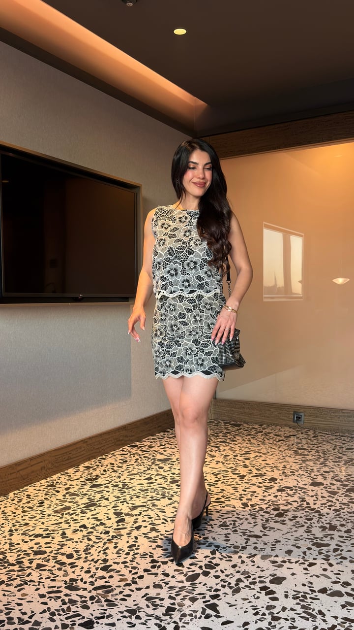 Fuly Siyah Dantel Detaylı Tasarım İkili Takım