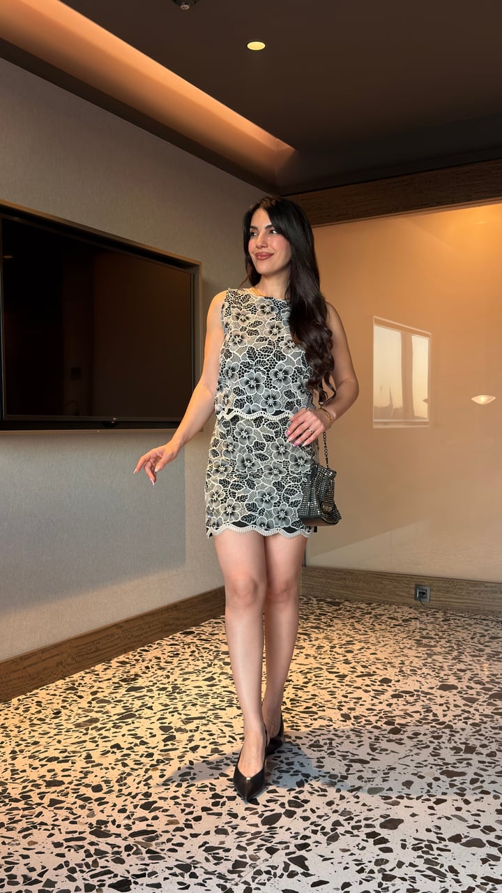 Fuly Siyah Dantel Detaylı Tasarım İkili Takım
