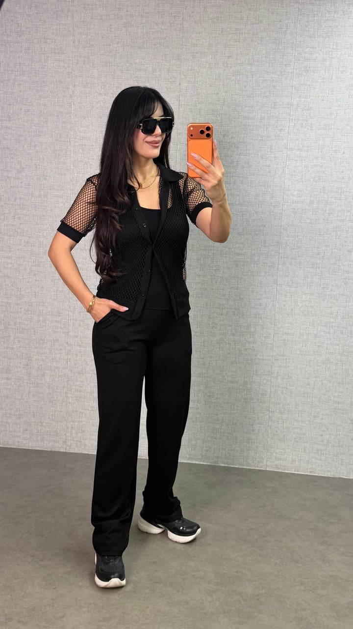 Gaby Premium Siyah Atletli Üçlü Takım