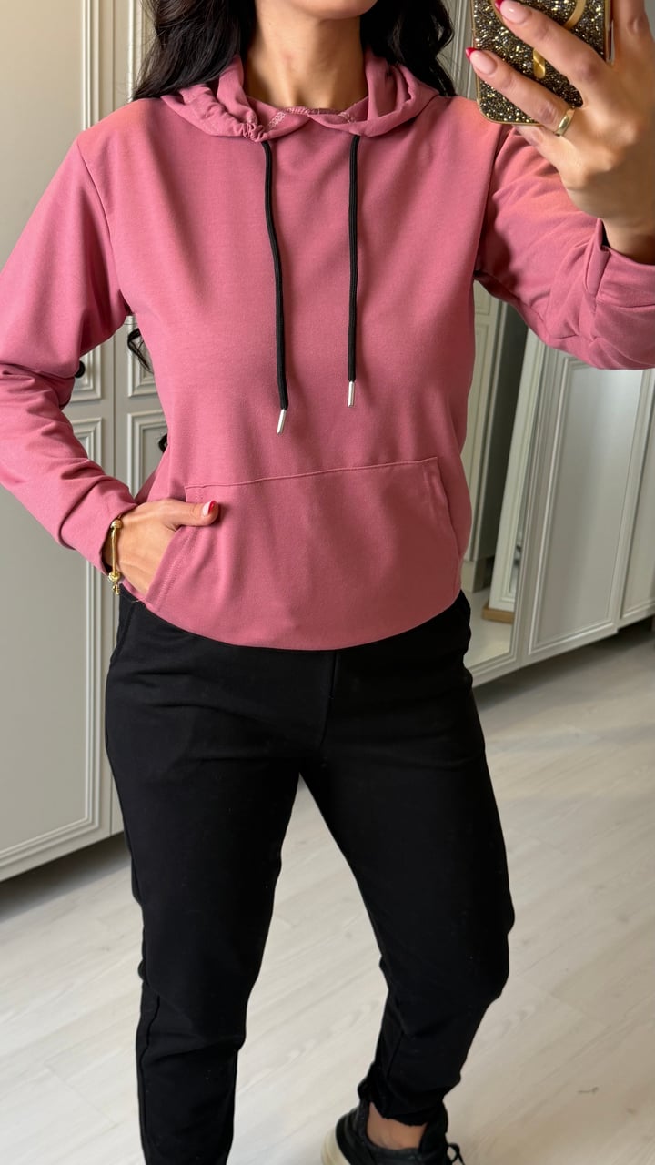 Haven Pembe Kapüşonlu İkili Takım