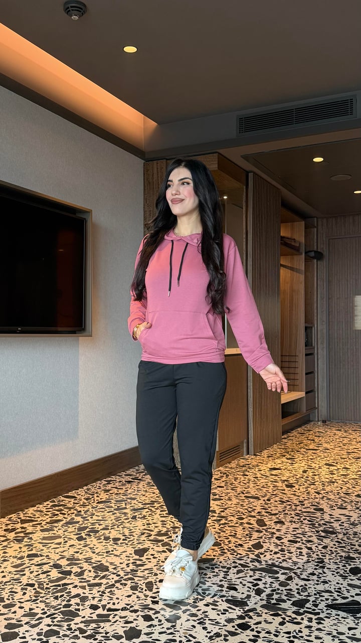 Haven Pembe Kapüşonlu İkili Takım