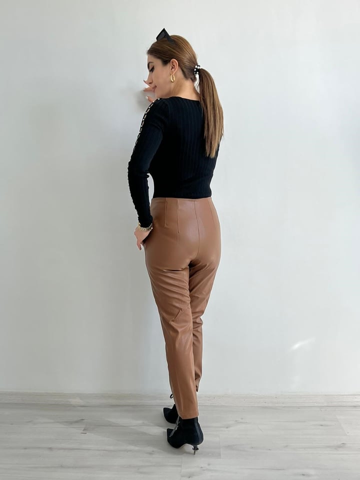 JOTEM TABA DERİ PANTOLON