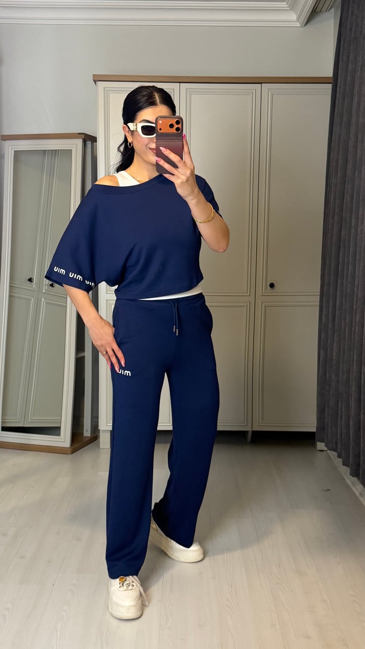 Ladze Premium Lacivert Atletli Üçlü Takım