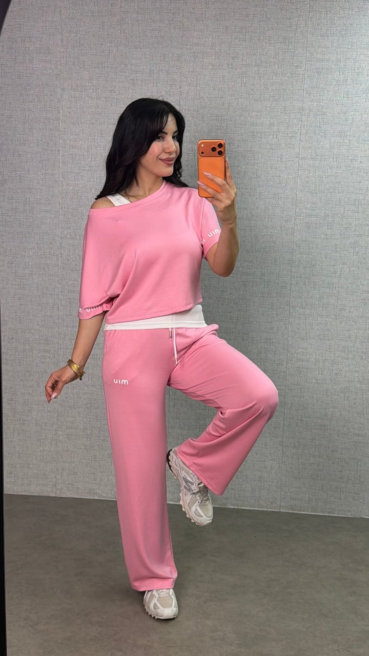 Ladze Premium Pembe Atletli Üçlü Takım