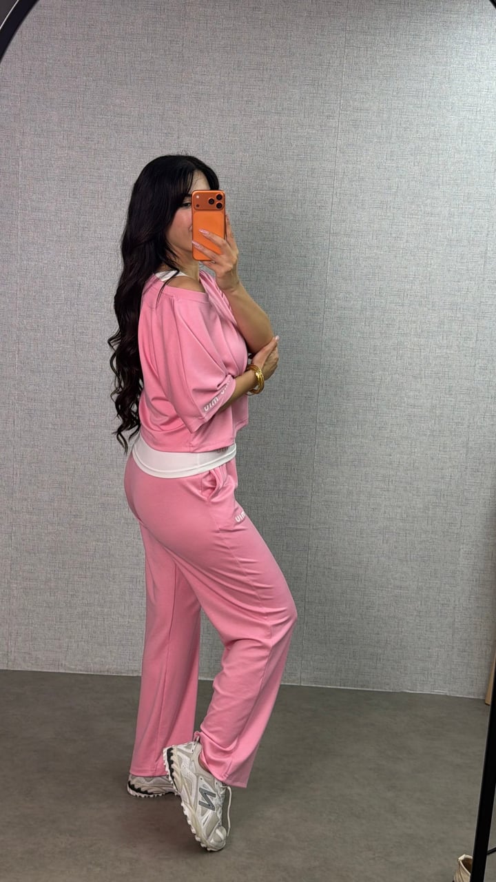 Ladze Premium Pembe Atletli Üçlü Takım
