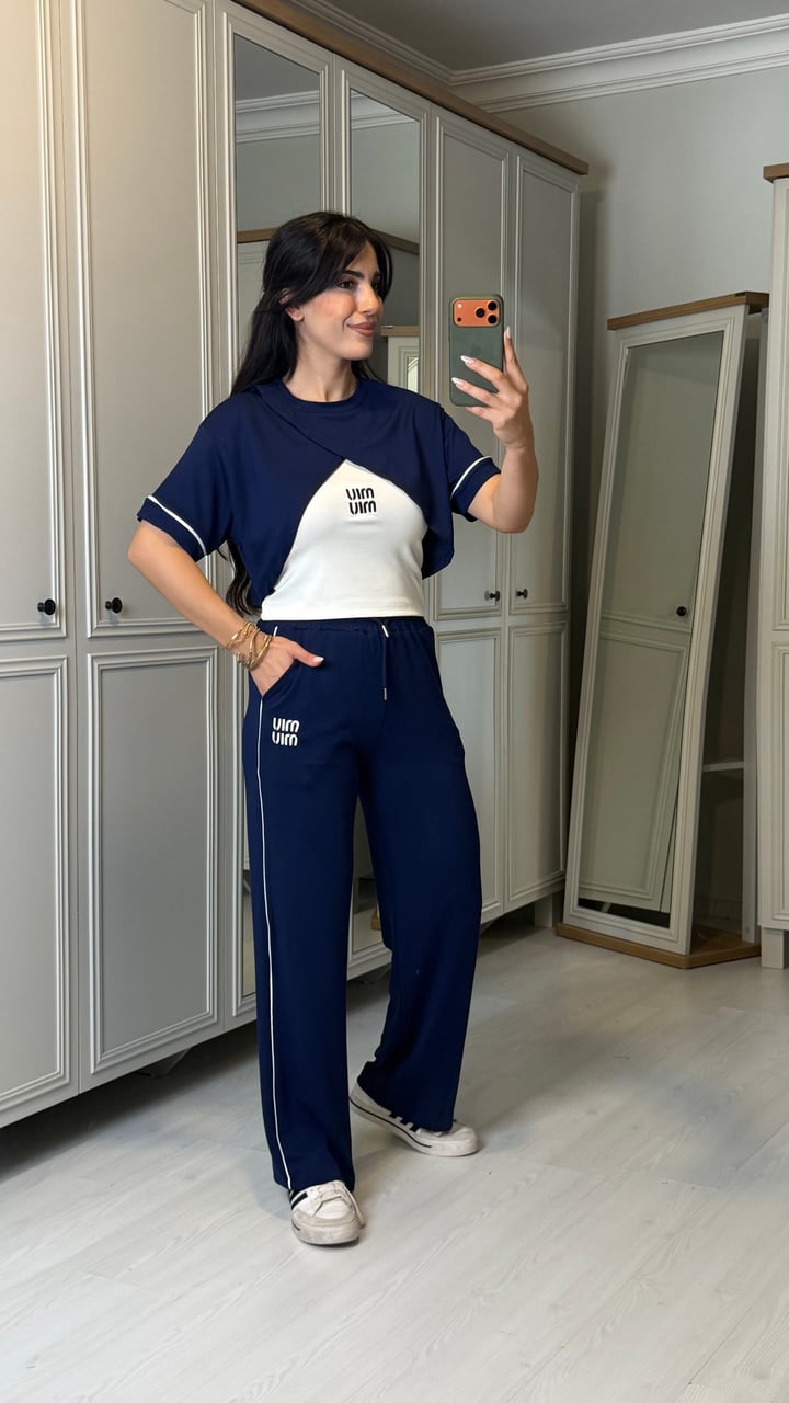 Lana Premium Lacivert Atletli Üçlü Takım