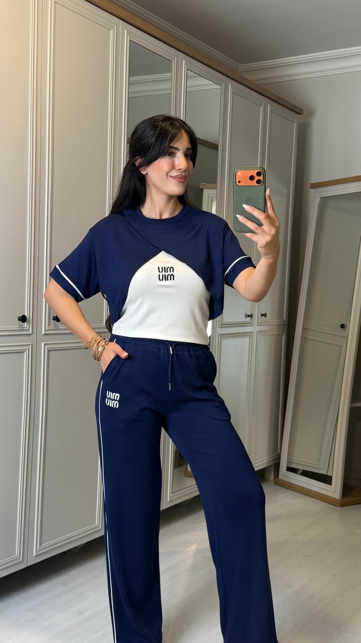 Lana Premium Lacivert Atletli Üçlü Takım