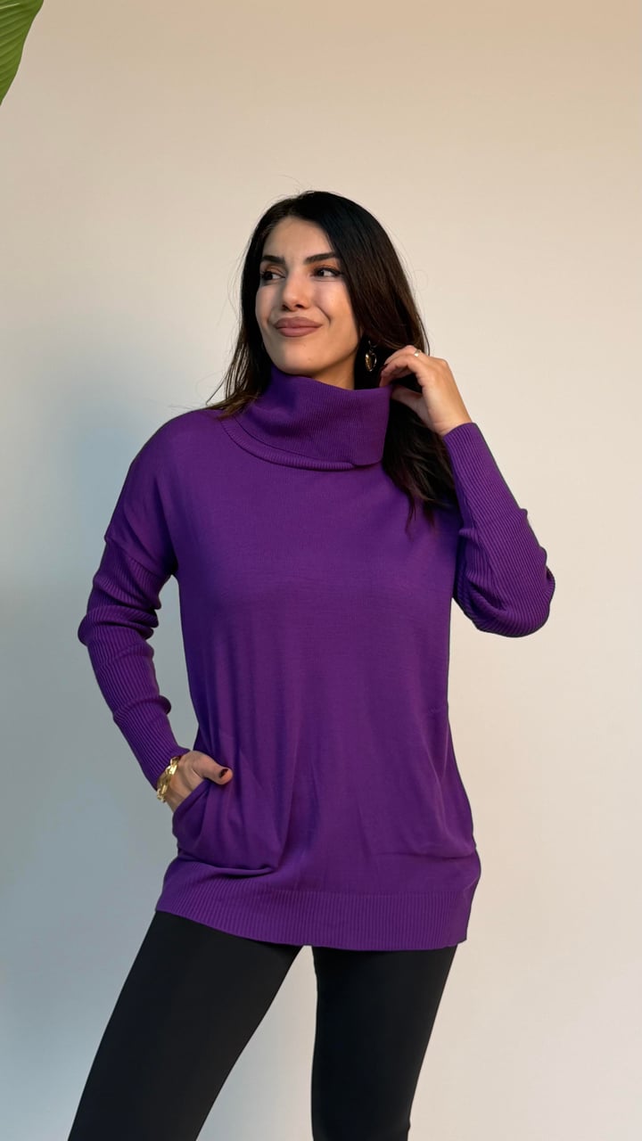 Lisa Mor Degaje Yaka Triko Kazak