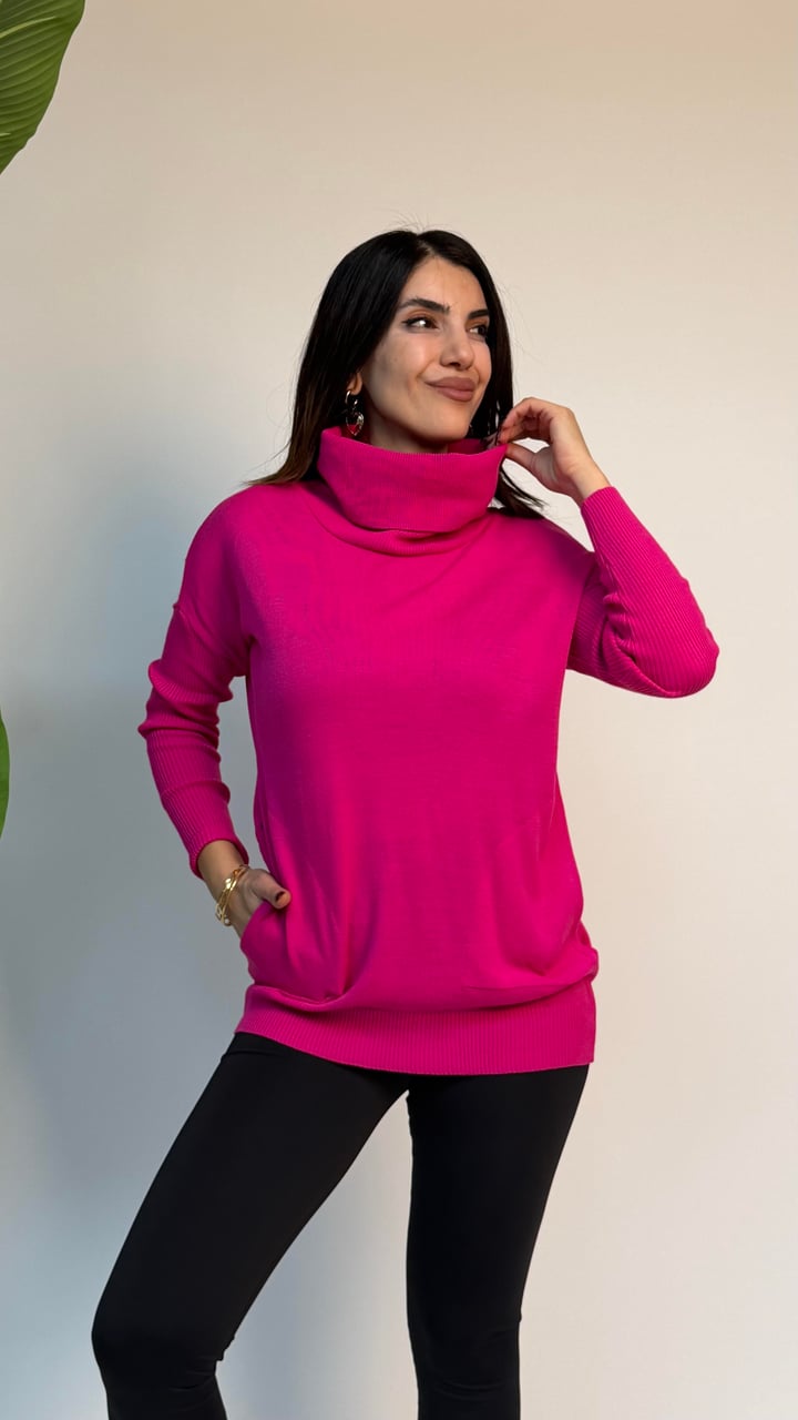 Lisa Pembe Degaje Yaka Triko Kazak